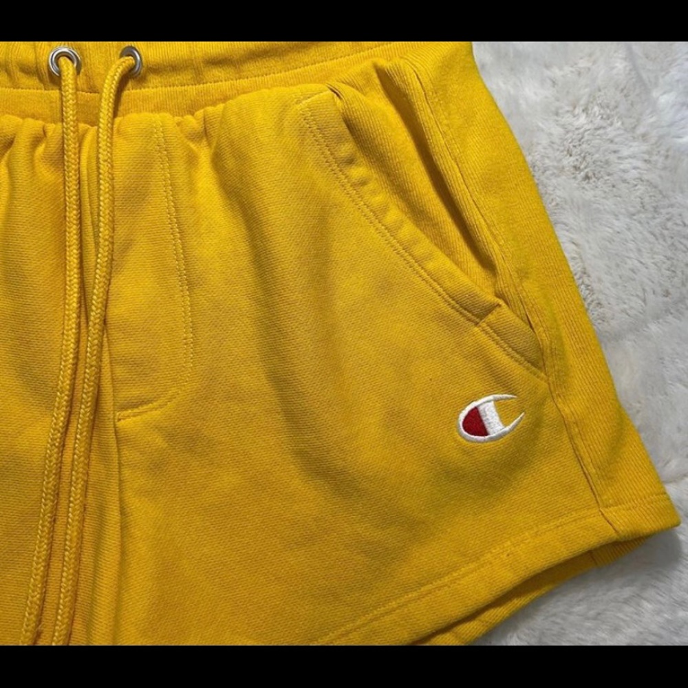 Yellow Champion Reverse Weave Shorts